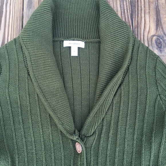 Like New Forest Green Cardigan Ribbed Button Sweater 1097 - Picture 6 of 6